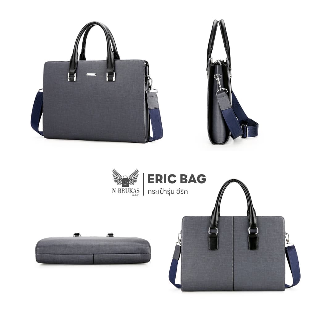 กระเป๋าถือ สะพายข้าง รุ่น ERIC BAG | กระเป๋าเอกสาร กระเป๋าโน๊ตบุ๊ค BUSINESS BAG NB-CB17 by N-Brukas รูปที่ 6