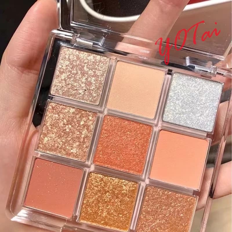 YOTAI อายแชโดว์ 9สี เนื้อกลิต​เตอร์​ สีสวย กันน้ํา ติดทนนาน รูปที่ 6