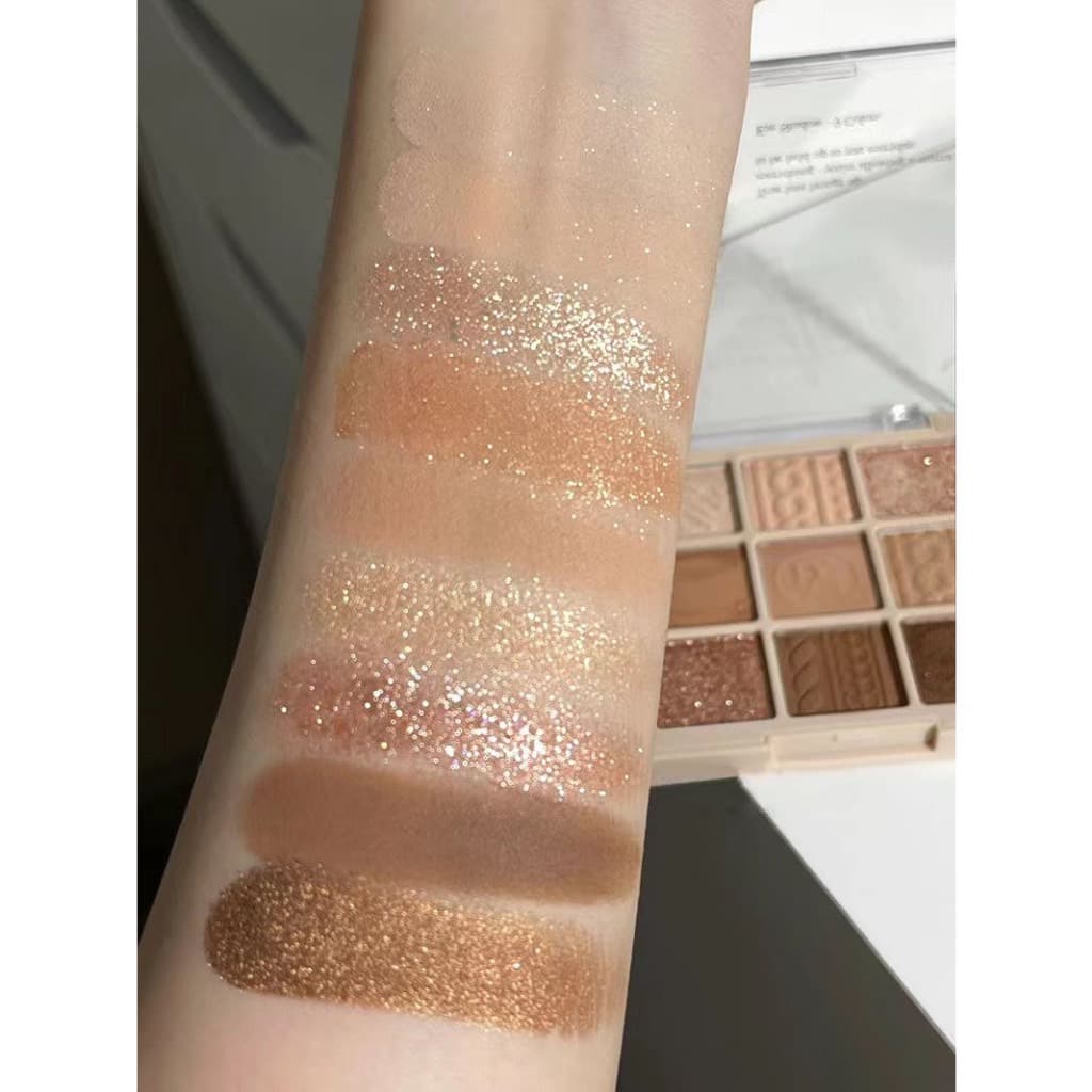 N327 Dikalu พาเลทอายแชโดว์ ชิมเมอร์ เนื้อแมตต์ เนื้อใยไหม สีสวย กันน้ํา ติดทนนาน 9 สี รูปที่ 8