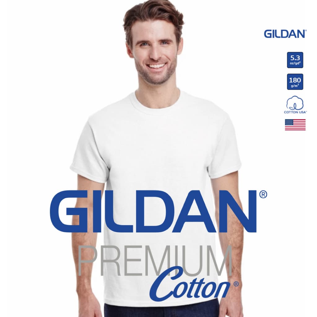 GILDAN® พรีเมี่ยม เสื้อยืดแขนสั้น - ขาว 30N รูปที่ 1
