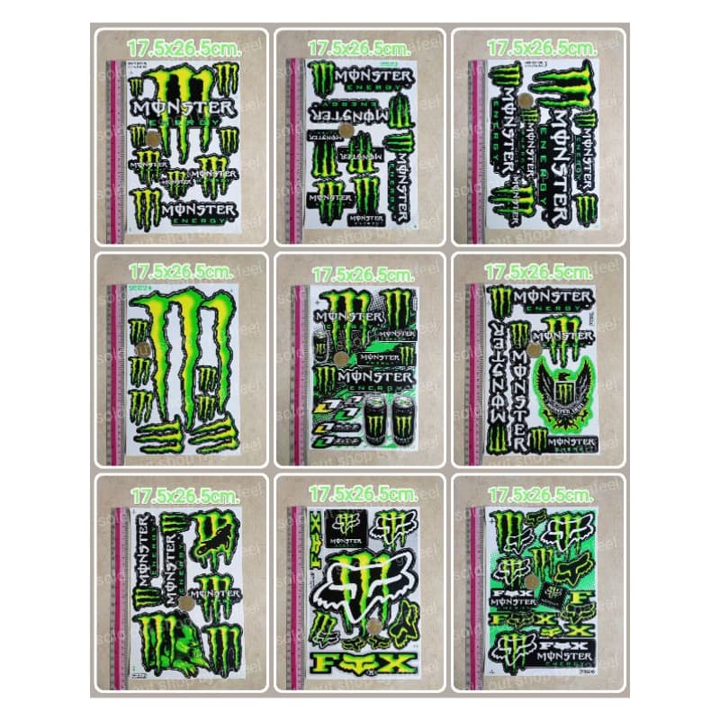 1แผ่น สติ๊กเกอร์แต่งรถ 7"x10.5"นิ้ว ติดรถ มอเตอร์ไซด์ รถยนต์ รูปที่ 1