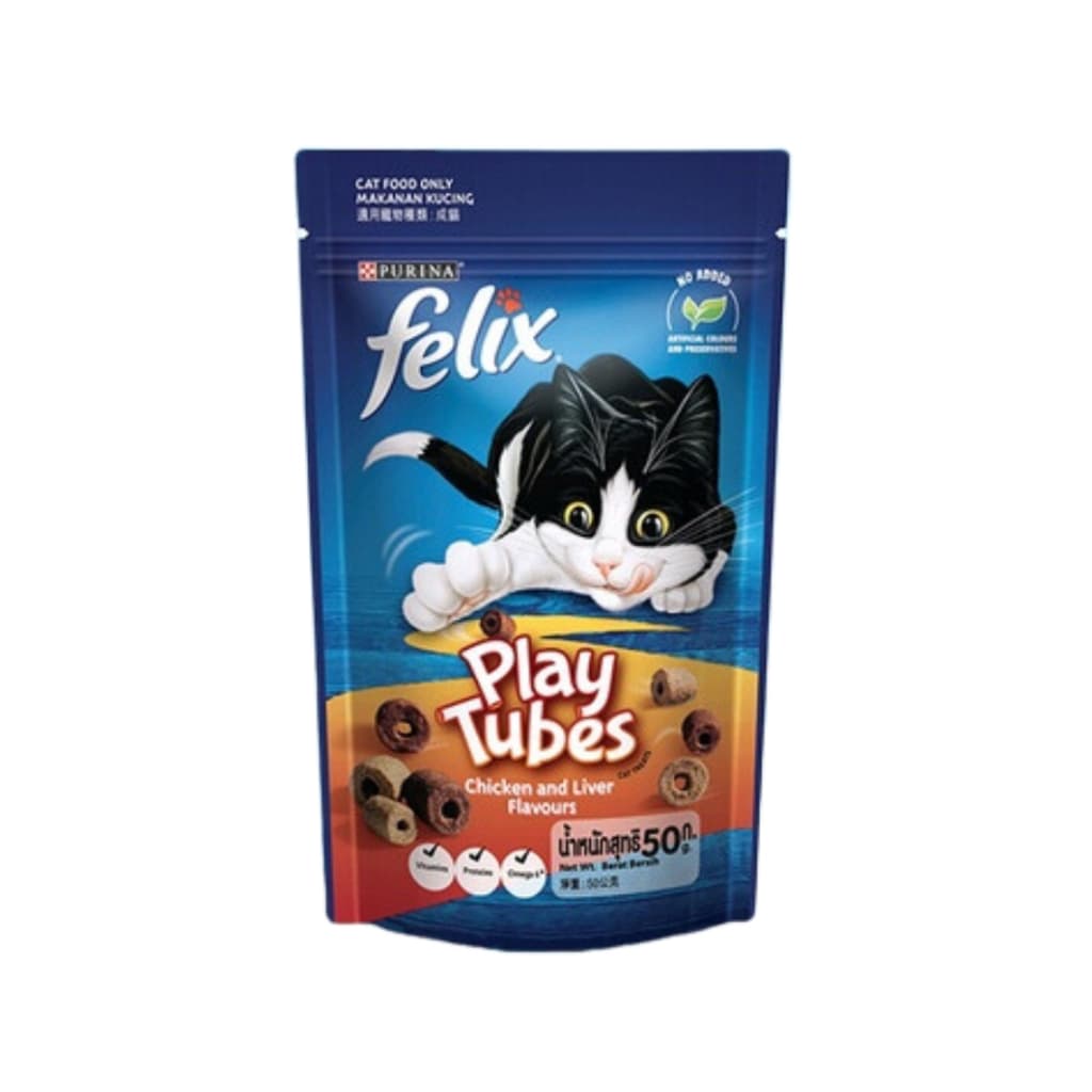 ขนมแมว Friskies Party Mix ฟริสกี้ส์ ปาร์ตี้ มิกซ์ และ Felix Play Tubes ขนาด 50 - 60 กรัม Cat Snacks หอม อร่อย รูปที่ 8