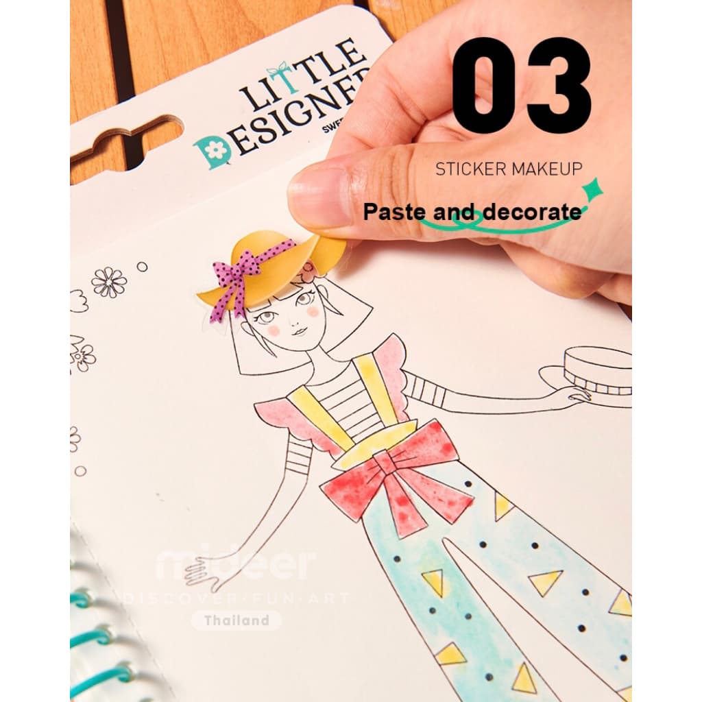 Mideer มิเดียร์ DIY Fashoin Manual ชุดออกแบบดีไซน์เนอร์ตัวน้อย MD2201-MD2203 รูปที่ 5