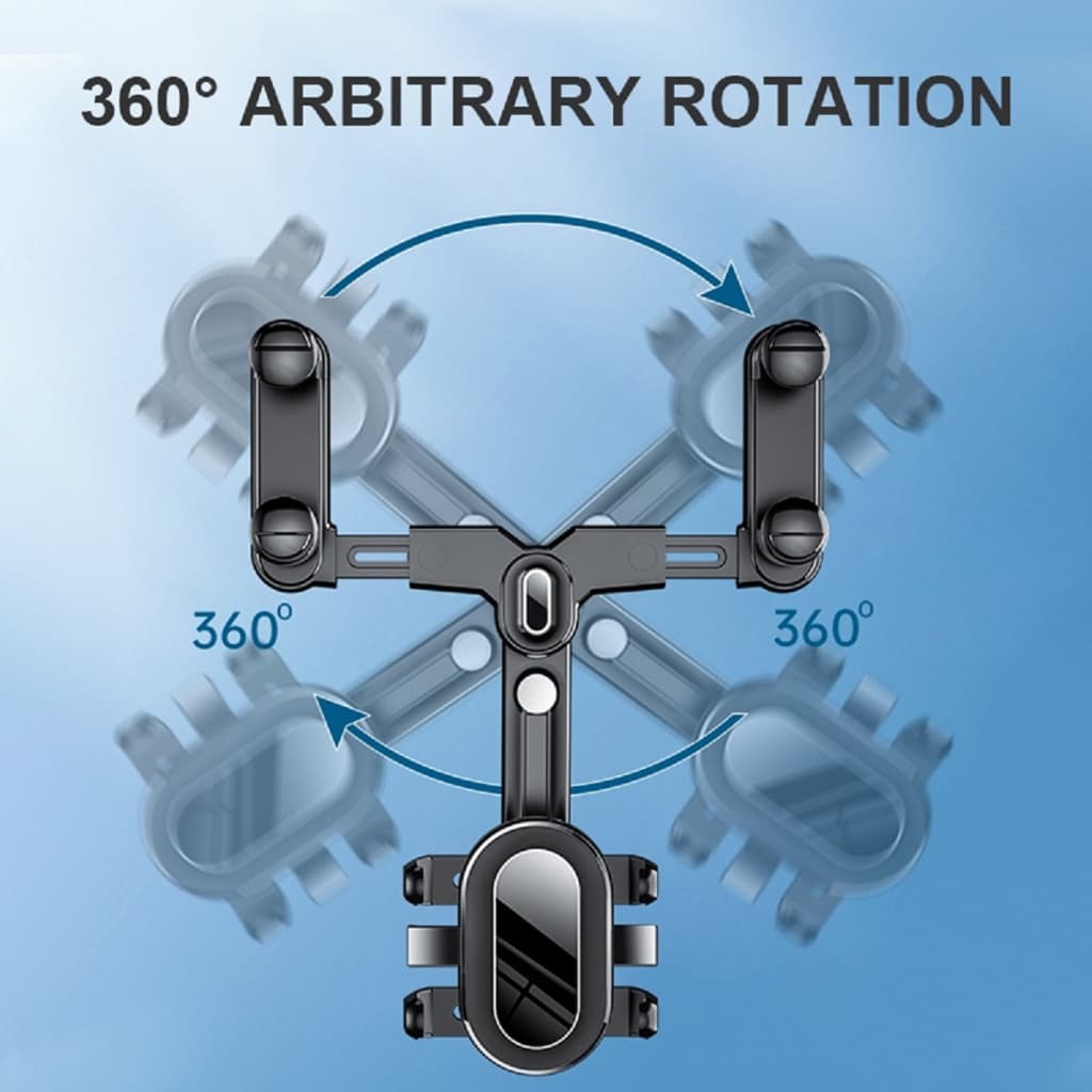 2023 ที่วางโทรศัพท์มือถือ ติดกระจกมองหลังรถยนต์ 360° ขาตั้งโทรศัพท์มือถือ ติดตั้งในกระจกมองหลังไม่ต้องแปะ รูปที่ 7