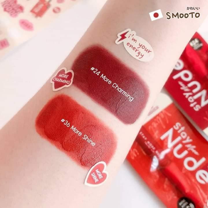 สมูทโตะ สเตย์ มอร์ นู้ด เวลเวท ลิป Smooto Stay More Nude Velvet Lip รูปที่ 3