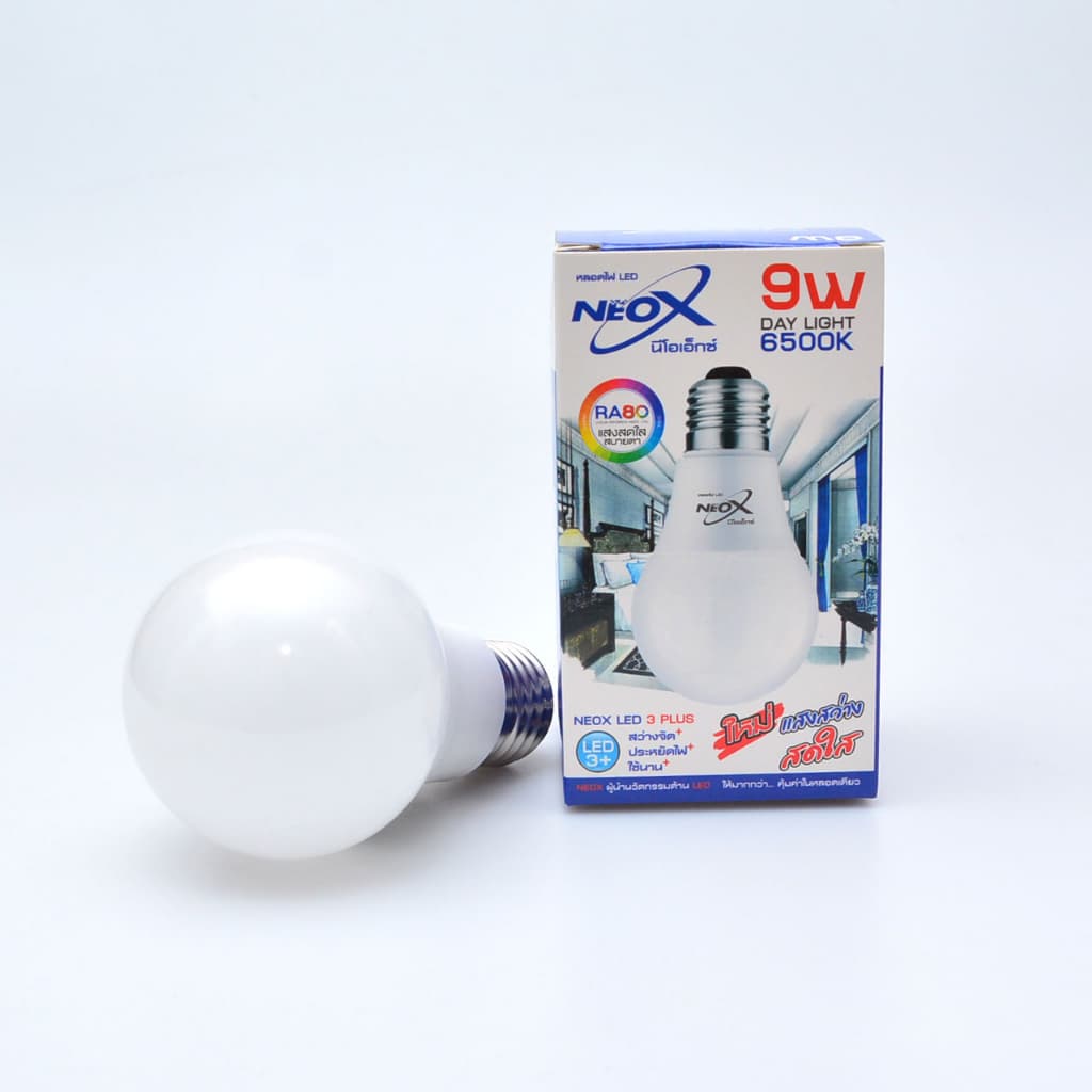 Neox Bulb 3W 5W 7W 9W 12W 15W 18W 25W แสงขาว 6500K แสงวอร์มไวท์ 3000K ถนอมสายตา ขั้วเกลียว E27 ประหยัดไฟ หลอดLED ถนอม รูปที่ 5