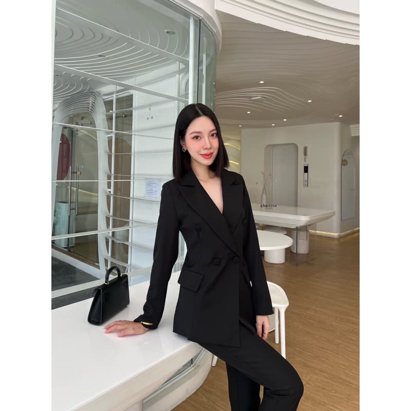 VARINDA เซ็ทสูทผูหญิงออกงาน งานสวย ผ้าดี ทรงเข้ารูป Code C001 รูปที่ 8