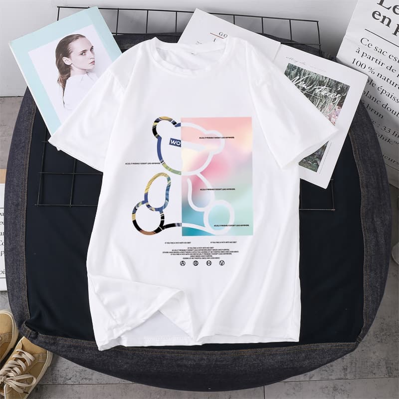 BK-510-SHORT เสื้อยืดแขนสั้น มี 10 สี ให้เลือก เสื้อยืดแฟชั่นใส่ได้หญิงและชาย รูปที่ 6