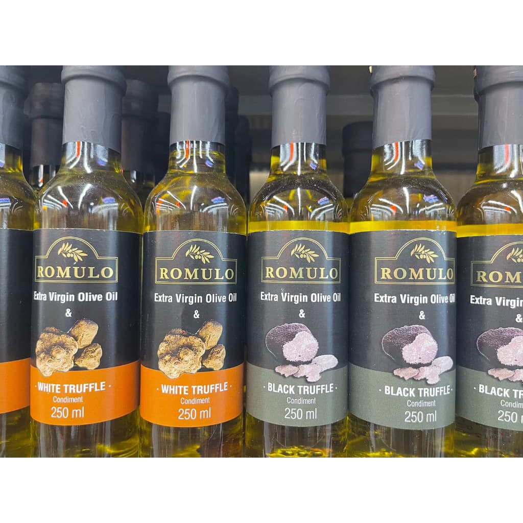 น้ำมันเห็ดทรัฟเฟิล ROMULO EXTRA VIRGIN OIL WITH BLACK / WHITE TRUFFLE 250 ML รูปที่ 1