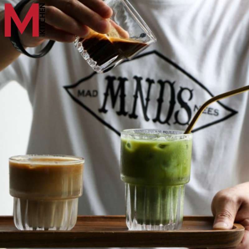 M KITCHEN แก้วน้ำ แก้วกาแฟ เหมาะสำหรับใช้ในคาเฟ่ ใส่กาแฟ ค็อกเทล BM5008 รูปที่ 1