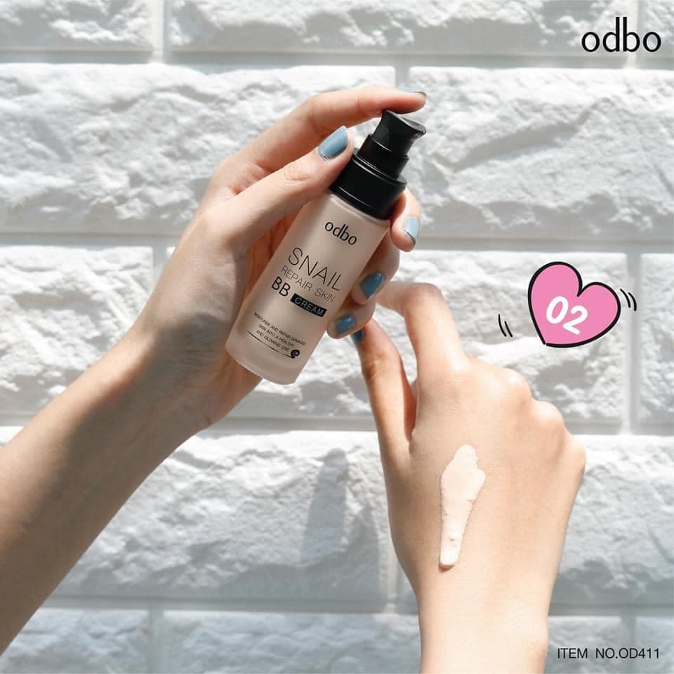 odbo Snail Repair Sking BB Cream OD411 บีบีหอยทาก โอดีบีโอ บีบีครีม บีบีทาหน้าเพื่อการฟื้นฟูผิว ปกปิด บำรุงอย่างล้ำลึก รูปที่ 3
