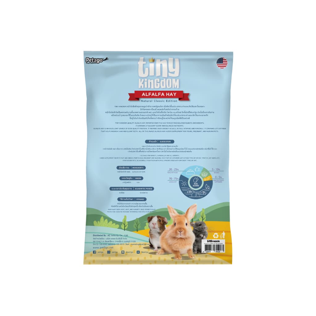 Tiny Kingdom หญ้าอัลฟาฟ่า USA รุ่นคลาสสิก 450g หญ้ากระต่าย หญ้าแห้ง สำหรับกระต่ายและสัตว์ฟันแทะ ||TKH05|| รูปที่ 5
