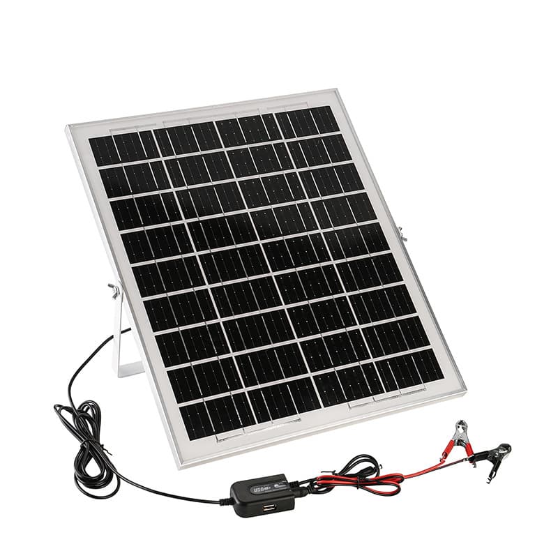 แผงโซลาร์เซลล์พร้อมสายยาว3เมตร mono solar cell 21V 10W/20W/30W/50W ชาร์จแบตมือถือได้แถมขาหนีบชาร์จแบต12Vได้ด้วย กันน้ำ รูปที่ 2
