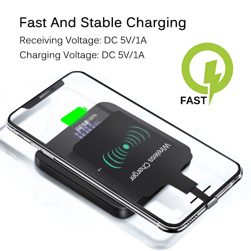แผ่นรับสัญญาณชาร์จ ไร้สาย Qi Wireless Charger Receiver แผ่นรับรองการชาร์จ ที่ชาร์จไร้สาย รูปที่ 5