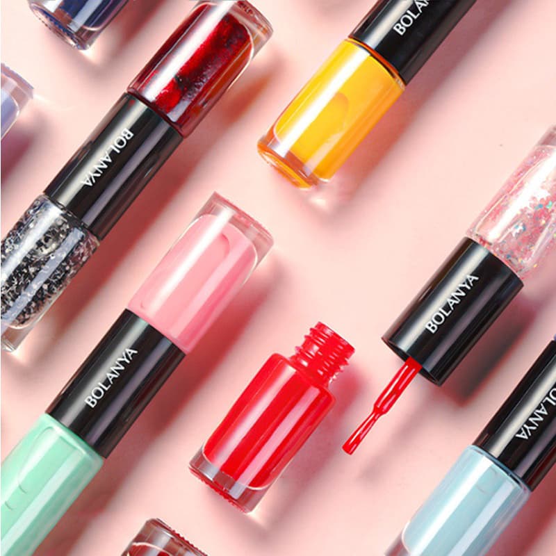 สีทาเล็บ สีทาเล็บเจลไม่อบ BOLANYA ยาทาเล็บ สีทาเล็บกึ่งเจล 2 in 1 สีทาเล็บกึ่งเจลไม่ต้องอบ ไม่ต้องอบ ลอกได้ รูปที่ 7