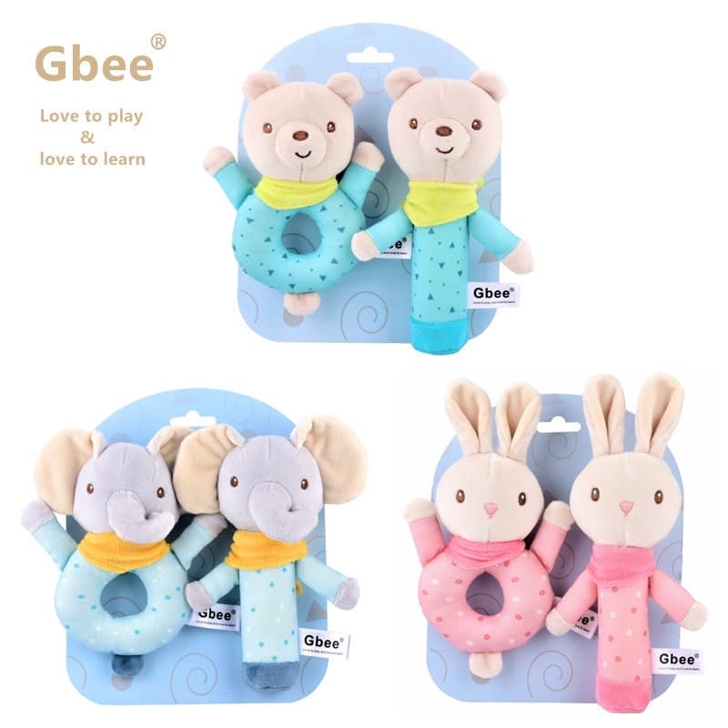 ตุ๊กตาหัดจับ​ ตุ๊กตามือบีบ ตุ๊กตาเขย่า มีเสียง​ ของเล่นเสริมพัฒนาการ กรุ๊งกริ๊ง​ กระตุ้นการหยิบจับ​ของทารก รูปที่ 1