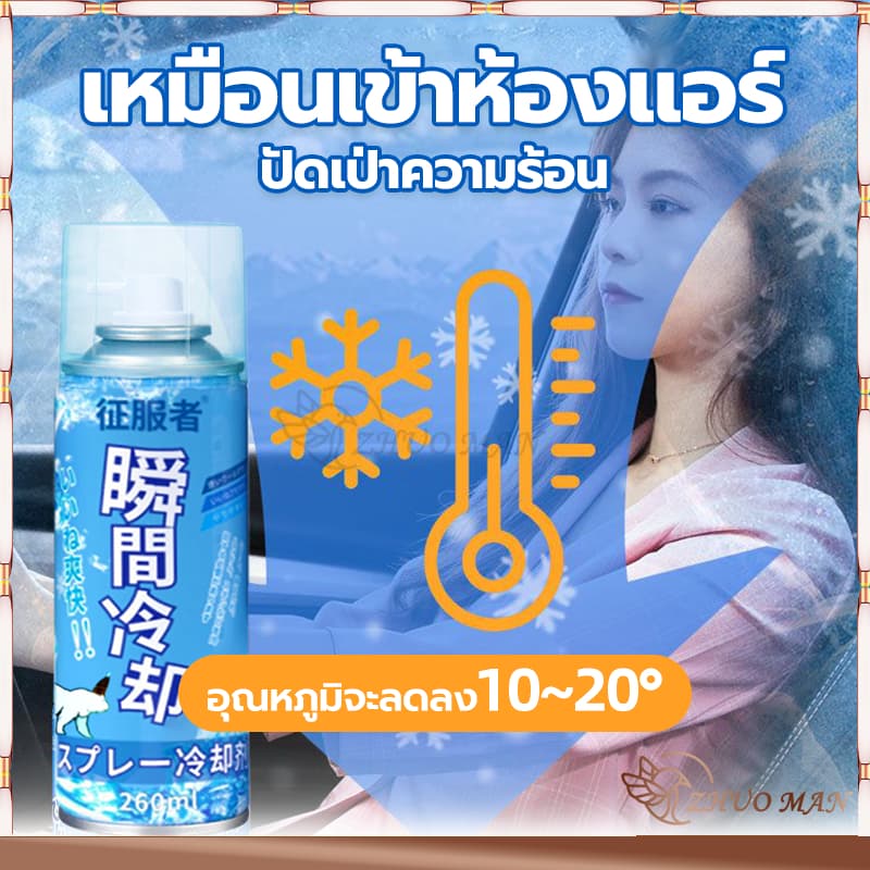 สเปรย์เย็น คูลลิ่งบอดี้สเปรย์ สเปรย์เย็นกีฬา สเปรย์คลายร้อน สเปรย์เย็นๆ ฉีดตัว คลายร้อน เย็นเร็ว เย็นทันใจ เหมือนเข้าห้อ รูปที่ 5