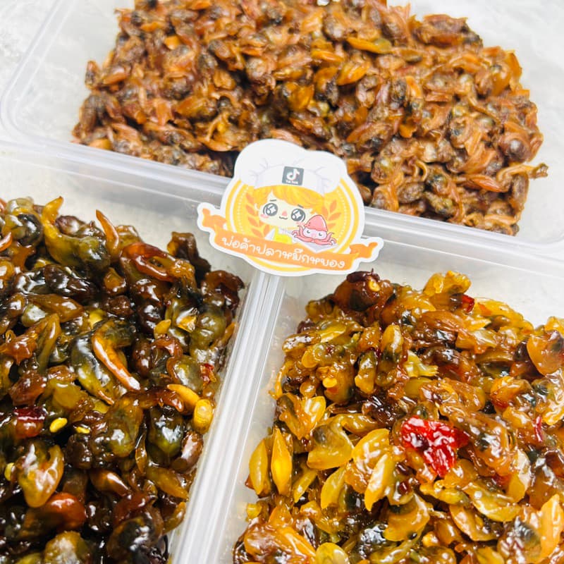 โปรคุ้ม 3 กล่อง : หอยลายกรอบ130g+หอยหวานสามรส170g+หอยลายสามรส170g พร้อมทาน!! รูปที่ 2