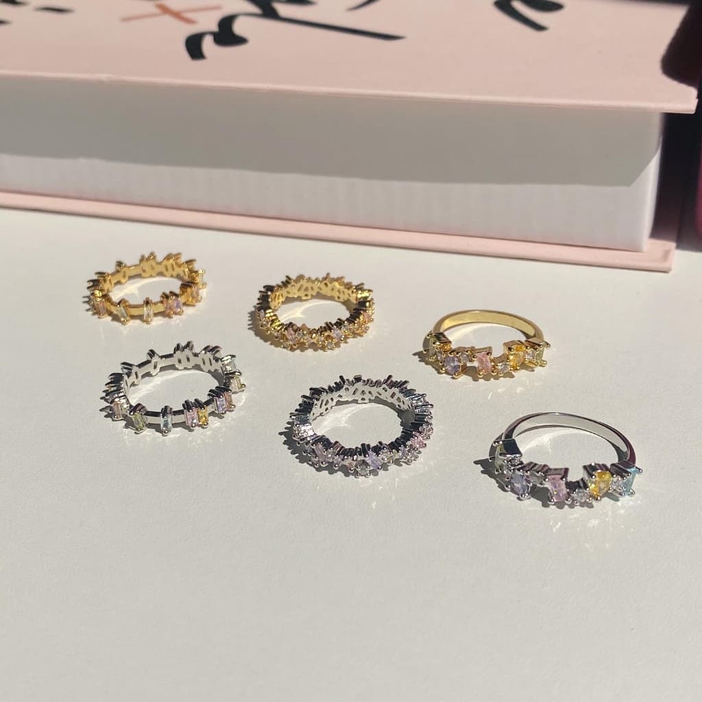 Pastel Crystal Ring แหวนประดับเพทายสีพาสเทล รูปที่ 4