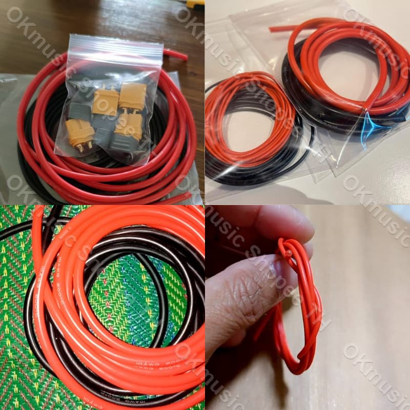 สายไฟซิลิโคน สายไฟทองแดง 100% แท้ สายอ่อน ทนความร้อนสูง 8awg 10awg 12awg 14awg 16awg 18awg 20awg Silicone 200องศา รูปที่ 4