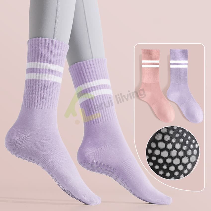 Cobbe ถุงเท้าพิลาทิส โยคะ กันลื่น สไตล์ใหม่ ถุงเท้ากีฬา sports socks ถุงเท้าซิลิโคน สําหรับเล่นโยคะ ในบ้าน ถุงเท้าโยคะ รูปที่ 9