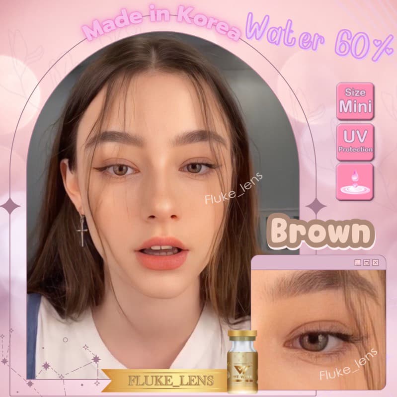 คอนแทคเลนส์ เลนส์ไฮโดรเจล Mini all me อมน้ำ60% ใสสบายตาสุด กรองแสง we wink สินค้าของแท้ ผลิตที่เกาหลี allme รูปที่ 4