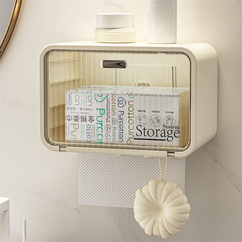 Dear Home กล่องใส่ทิชชู่ กันน้ำ กล่องใส่กระดาษทิชชู่ ติดผนัง รุ่นไม่ต้องเจาะ รูปที่ 2