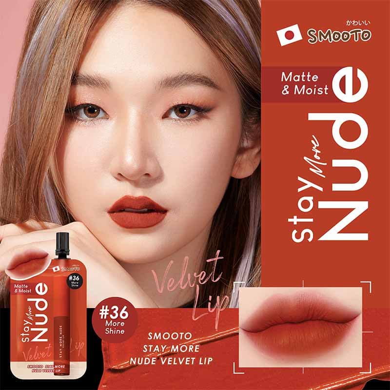 สมูทโตะ สเตย์ มอร์ นู้ด เวลเวท ลิป Smooto Stay More Nude Velvet Lip รูปที่ 9