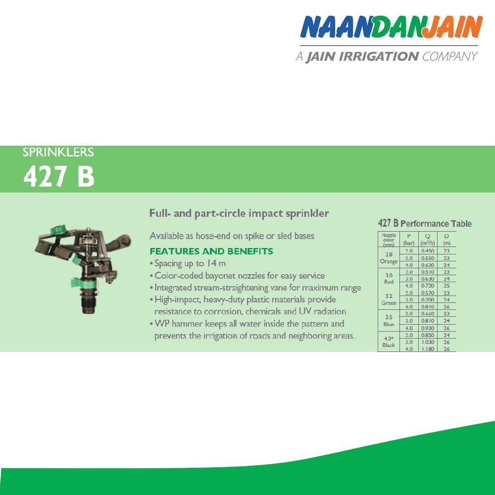 NAAN หัวสปริงเกอร์ เกลียวนอก 1/2" รุ่น 427B รูปที่ 4