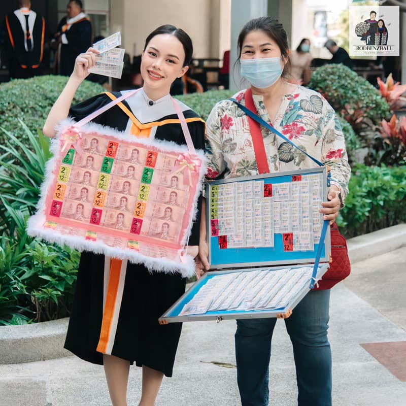 แผงลอตเตอรี่ใส่เงิน ใส่แบงก์ได้ 30 ใบ ของขวัญรับปริญญา รูปที่ 3