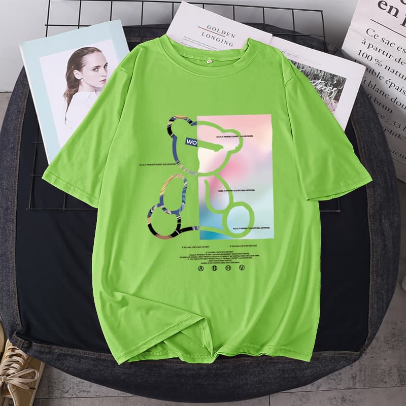 BK-510-SHORT เสื้อยืดแขนสั้น มี 10 สี ให้เลือก เสื้อยืดแฟชั่นใส่ได้หญิงและชาย รูปที่ 5