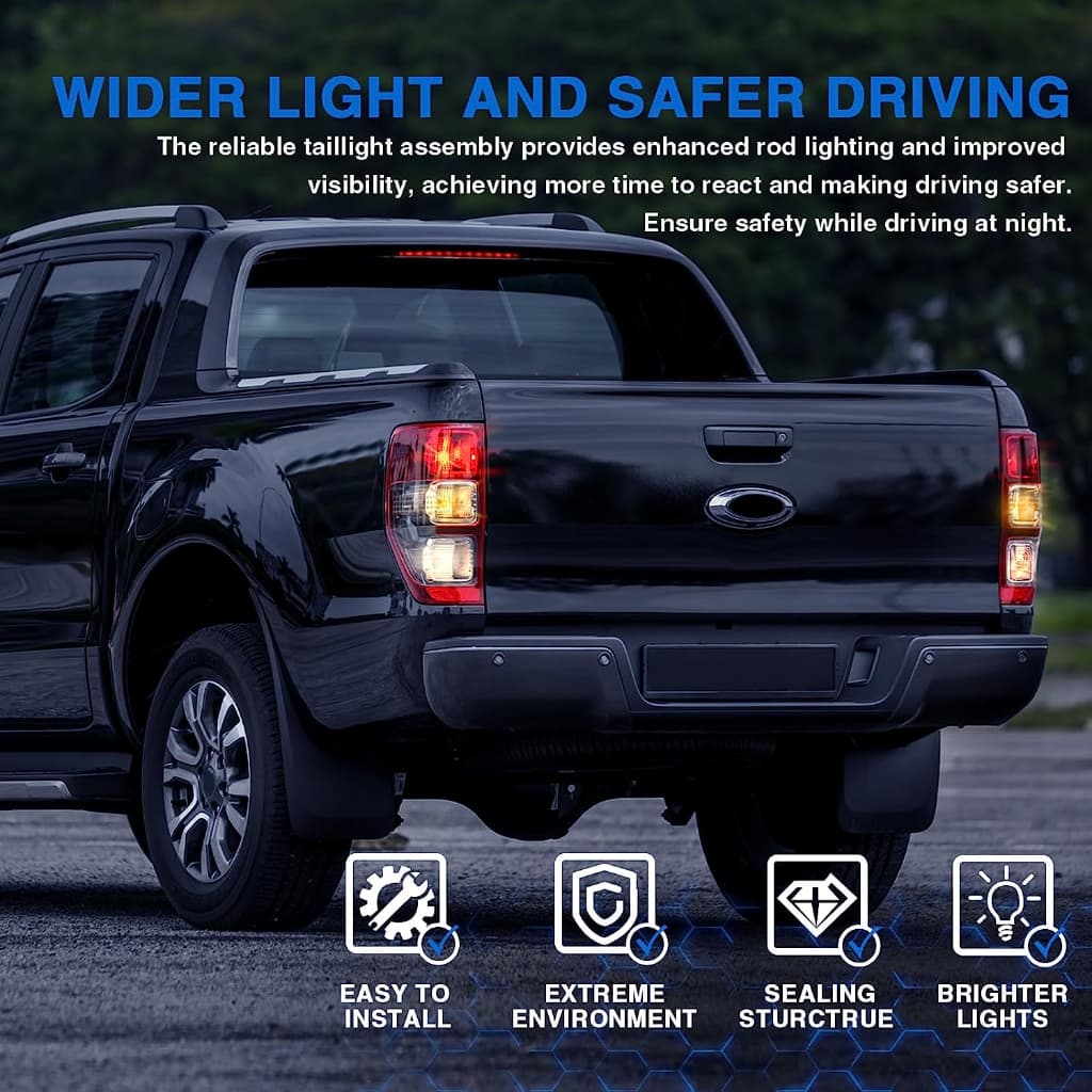ไฟท้าย for Ford Ranger 2012-2018 ฟอร์ด เรนเจอร์ ปี ไฟท้าย พร้อมขั้ว และหลอดไฟ Tail light Tail lamp Ford รูปที่ 7