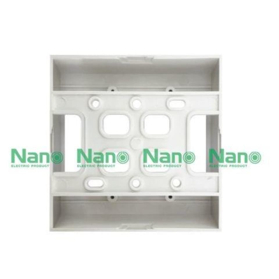 Nano บ๊อกลอย 2x4, 4x4 กล่องลอย บล๊อคลอย พลาสติก ขาว ดำ Nano 403 404 รุ่นClassic Series ใช้กับยี้ห้อพานาและช้างได้ รูปที่ 7