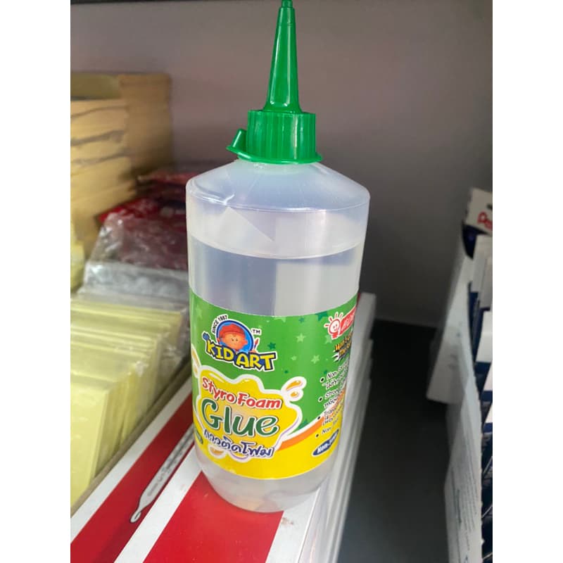 กาวติดโฟม NEW ไฮ คิดอาร์ท กาวติดโฟม 100 / 500ml./1000ml./ขวด Hi / Kid Art Styro Foam Glue. US.Station รูปที่ 4