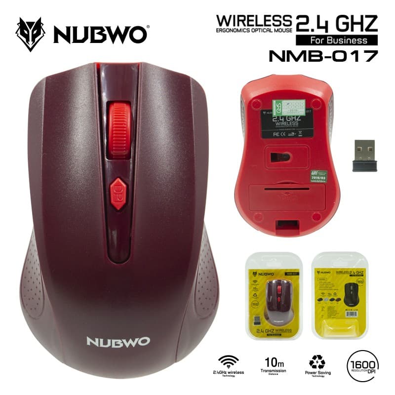 ส่งเร็ว Nubwo NMB-017 Mouse Wireless เม้าส์ คลิ๊กเงียบ คลิ๊กไม่มีเสียง ไร้เสียง เมาส์ไร้สาย #DM 017 รูปที่ 6