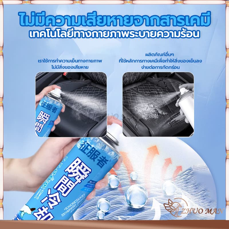 สเปรย์เย็น คูลลิ่งบอดี้สเปรย์ สเปรย์เย็นกีฬา สเปรย์คลายร้อน สเปรย์เย็นๆ ฉีดตัว คลายร้อน เย็นเร็ว เย็นทันใจ เหมือนเข้าห้อ รูปที่ 7