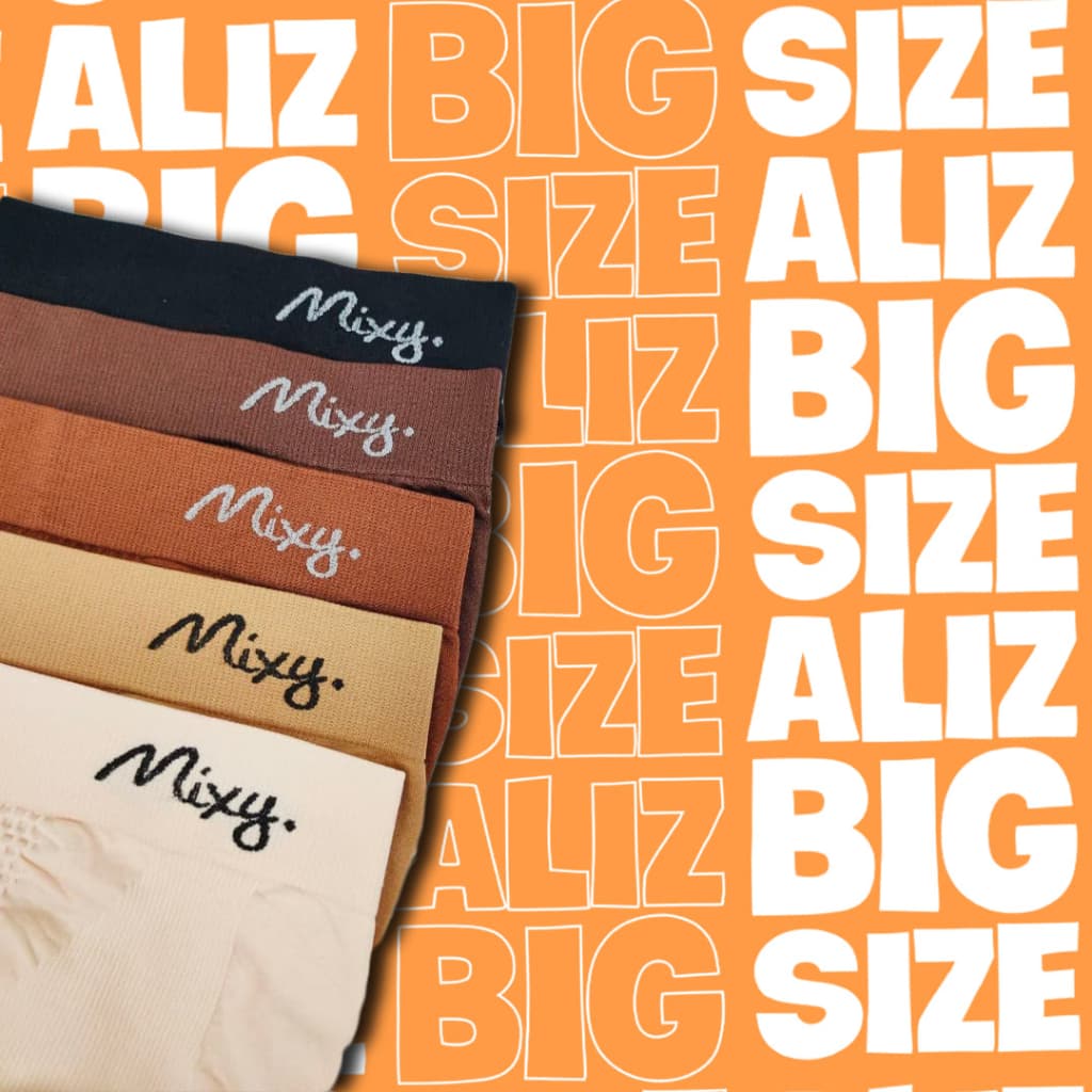 Mixy Aliz ชุด Set 5 ตัว กางเกงในสาวอวบผ้าทอ รอบเอว 28-54" สะโพก 30-60" รอบขา 24-30" รูปที่ 6