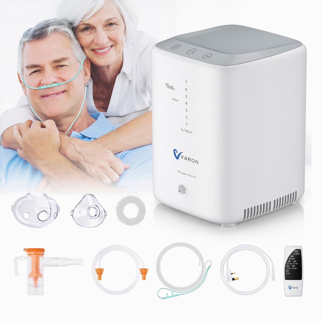 จัดส่ง2วัน Oxygen Concentrator 1-7L/min เครื่องผลิตออกซิเจนแบบพกพาแบบปรับได้สำหรับใช้ในบ้านและในการเดินทาง In Stock รูปที่ 2