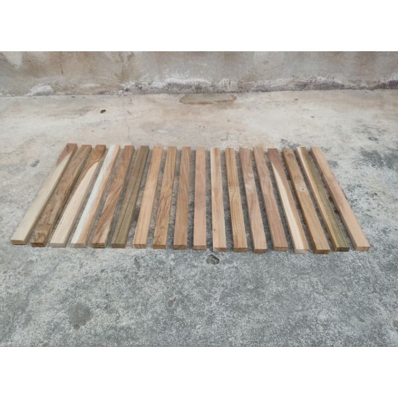ไม้สักแผ่นแท้ ขนาด 2x30-100 ซม. หนา 1 ซม. รีดเรียบ พร้อมใช้งาน รูปที่ 3