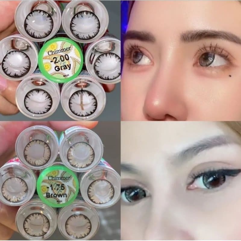 คอนแทคเลนส์ บิ๊กอาย รุ่น Chimmer/Shimmer/Icy-x สีเทา/ตาล มีค่าสายตา - รูปที่ 5