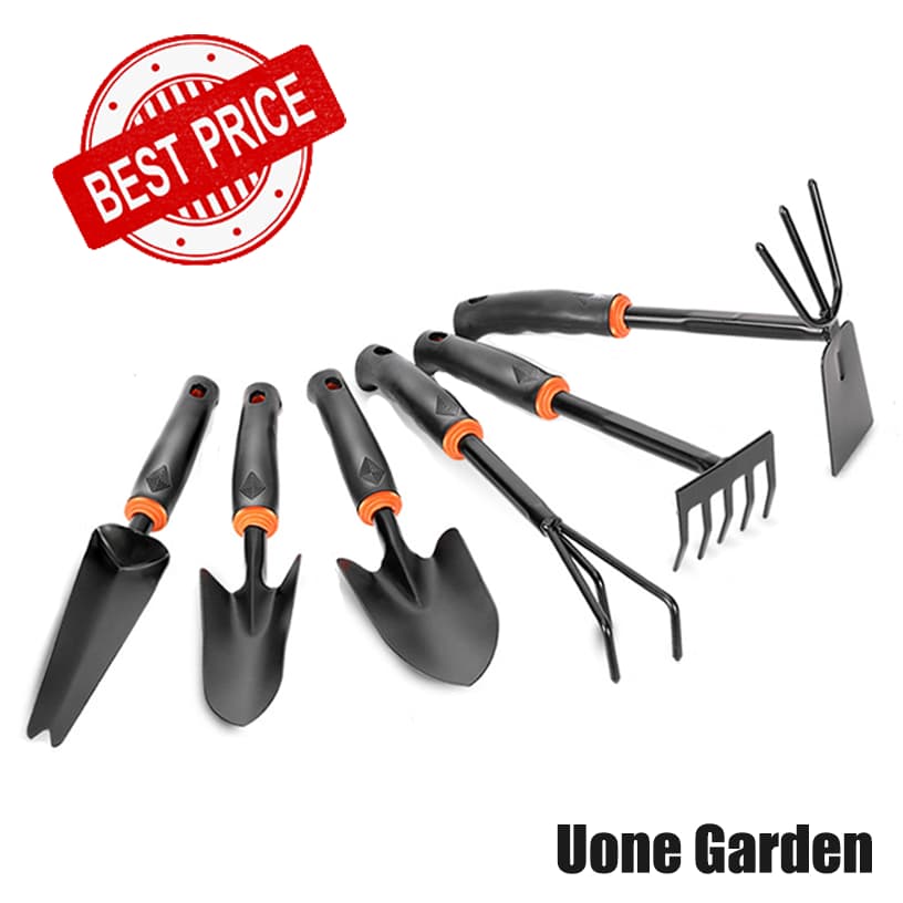 Uone Garden T001 ชุดอุปกรณ์ทำสวน จัดสวน ตกแต่งสวน คราด จอบขุด จอบถาก เสียม ชุดอุปกรณ์พรวนดิน รูปที่ 1