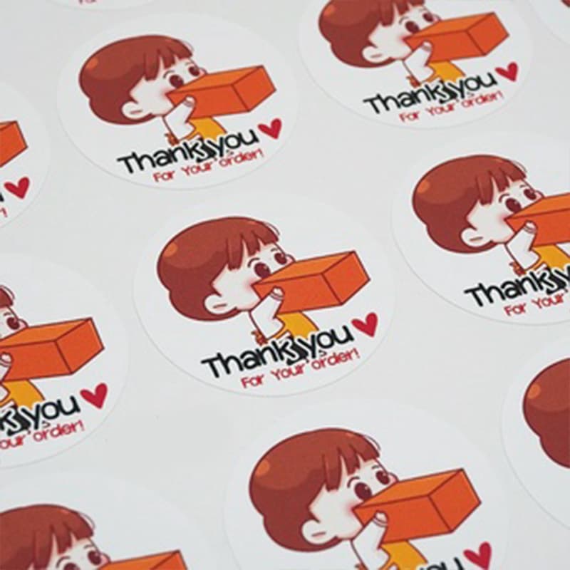 สติกเกอร์ THANK YOU ลายการ์ตูน ลายหมีน้อยน่ารัก ขนาด 3.5 ซ.ม รูปที่ 7