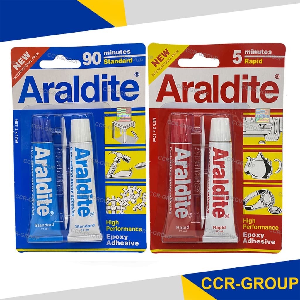 กาวAraldite ฟ้า แดง กาวติดพลอย กาวอีพอกซี่ แน่นติดได้ทั้ง เหล็ก ไม้ แก้ว เซรามิค พลาสติกและ คอนกรีต รูปที่ 1