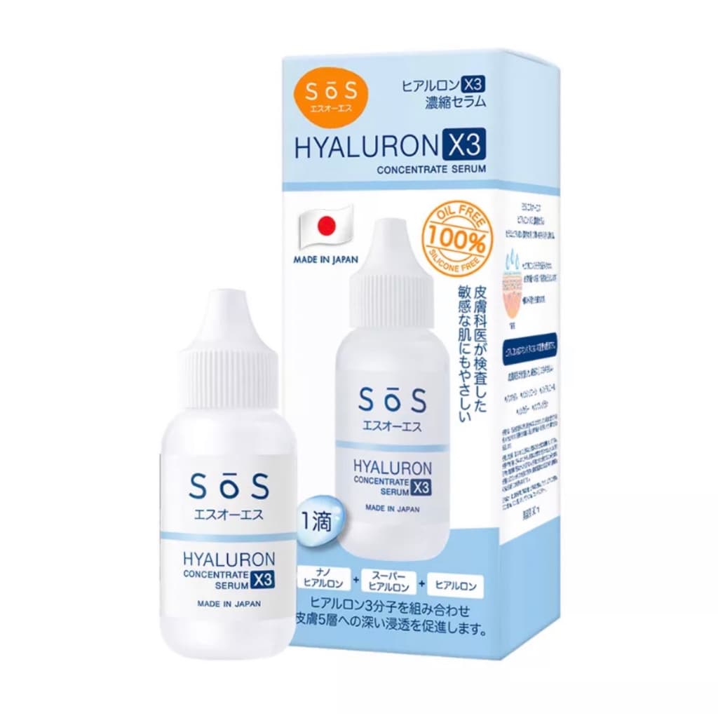 Exp.06/2027 SOS เซรั่ม ไฮยาลูรอนเข้มข้น Hyaluron X3 concentrate serum 30 ml เติมความชุ่มชื้นล้ำลึก หน้าใส ไฮยาลูรอน รูปที่ 2