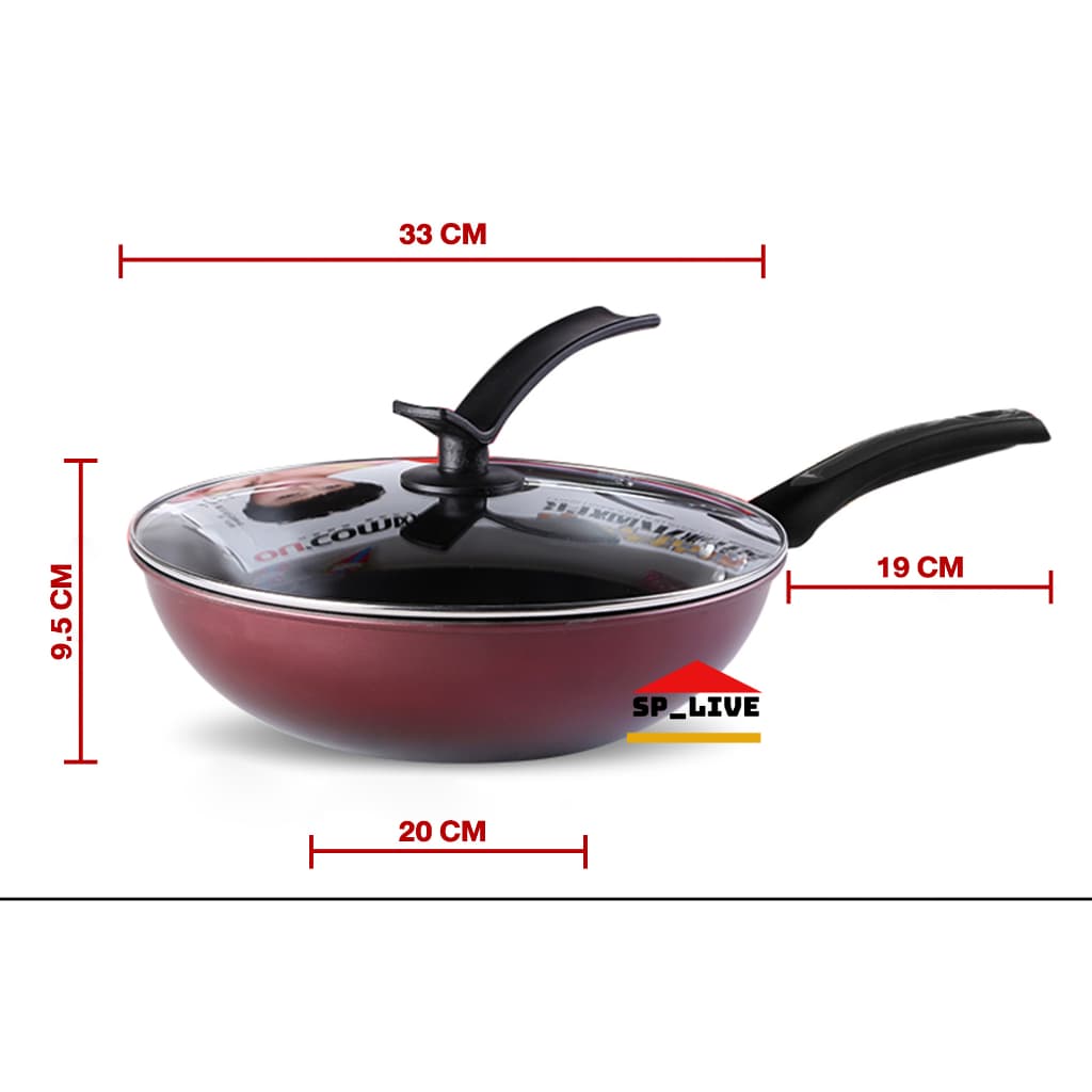 กระทะ กระทะเพชร เคลือบเทฟล่อน ขนาด 32 CM ฝากระทะขายแยกกัน รูปที่ 7