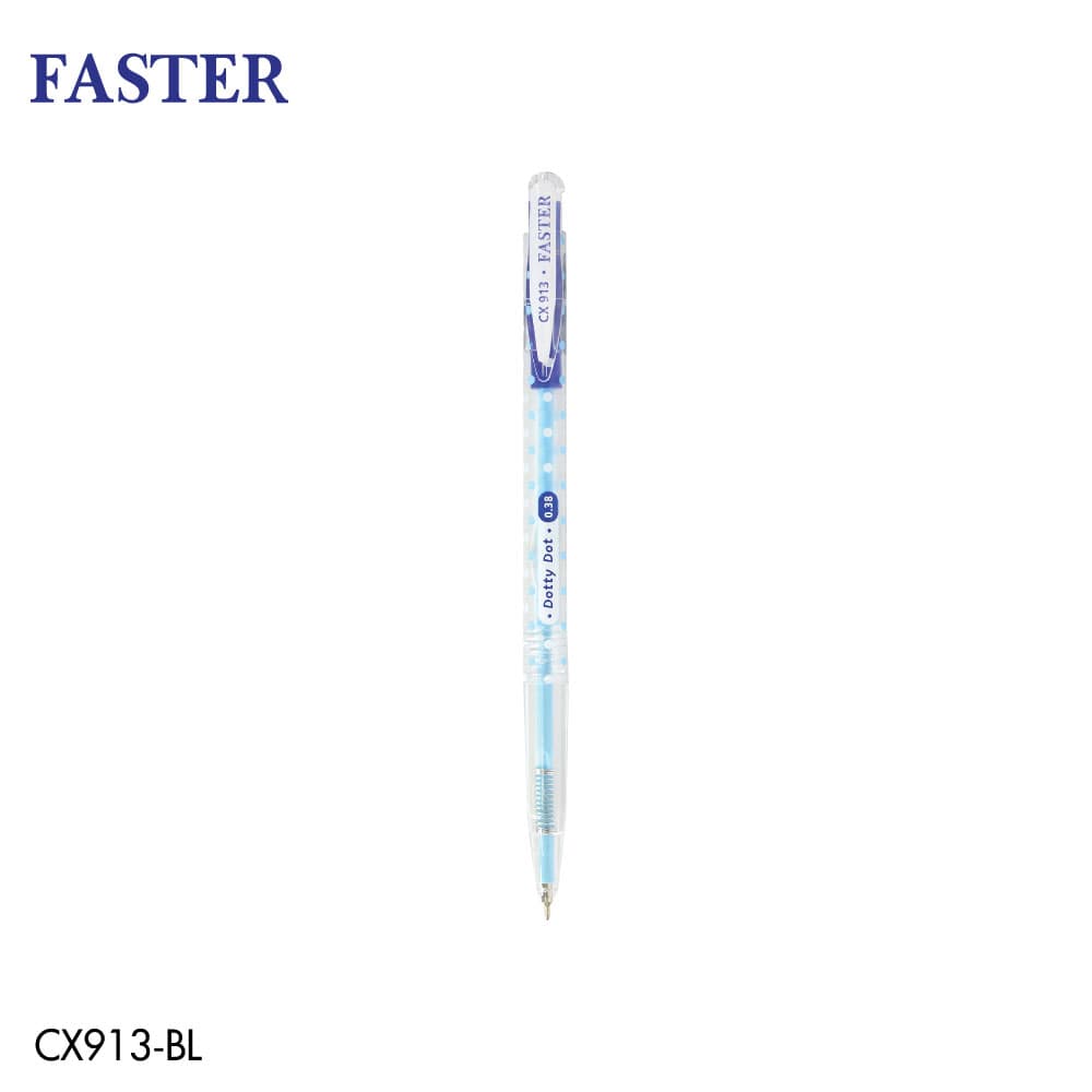 FASTER ปากกาลูกลื่นด๊อทตี้ ดอท 0.38 ราคาต่อด้าม รหัส CX913 รูปที่ 3