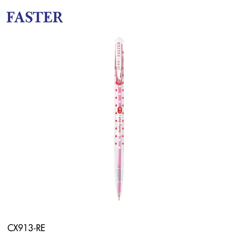 FASTER ปากกาลูกลื่นด๊อทตี้ ดอท 0.38 ราคาต่อด้าม รหัส CX913 รูปที่ 4