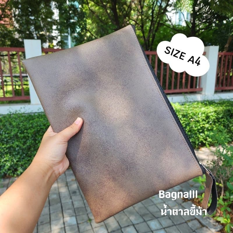 แฟ้มหนังขนาดA4กระเป๋าแฟ้มใส่เอกสารแฟ้มแฟ้มหนังกระเป๋าใส่หนังสือแฟ้มใส่ชีทเรียน รูปที่ 3