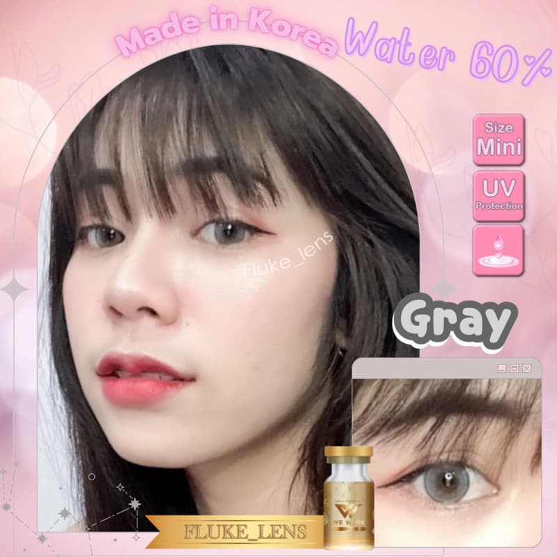 คอนแทคเลนส์ เลนส์ไฮโดรเจล Mini all me อมน้ำ60% ใสสบายตาสุด กรองแสง we wink สินค้าของแท้ ผลิตที่เกาหลี allme รูปที่ 7