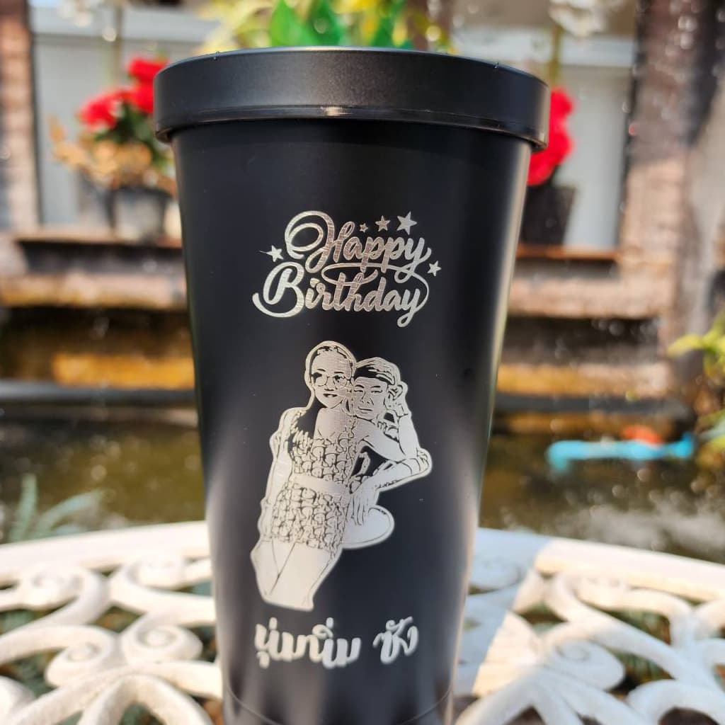 แก้วเก็บอุณหภูมิ ทรงสตาบัค 20oz สลักฟรี ออกแบบเองได้ ราคานี้รวมเลเซอร์เรียบร้อยจ้า รูปที่ 8